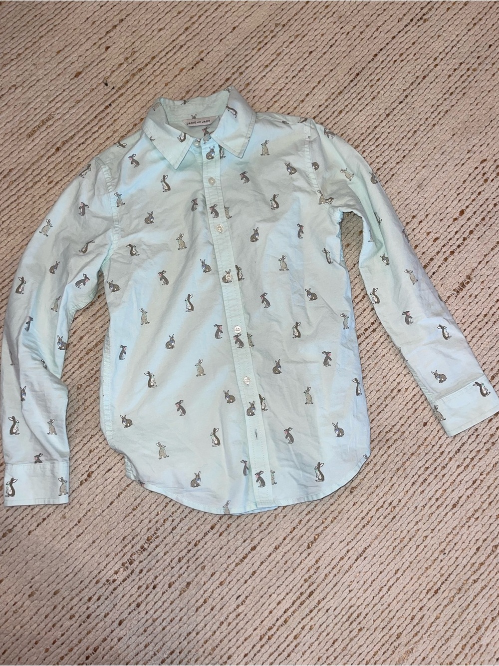 Janie and Jack rabbit button down